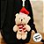 Chaveiro Urso de Pelúcia com Cachecol e Touca - Branco - 15cm - 1 unidade - Rizzo - Imagem 1