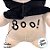 Caveira de Pelúcia com Touca "Boo!" - Branco e Preto - 29cm - 1 unidade - Rizzo - Imagem 3