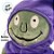 Monstrinho de Pelúcia com Touca "Boo!" - Verde e Roxo - 25,5cm - 1 unidade - Rizzo - Imagem 2