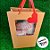 Sacola de Papel com visor duplo de PVC 22x13x13cm - Kraft com Alça Vermelha e Tag de Coração - 10 unidades - Rizzo - Imagem 5