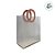 Sacola Transparente Fosca PVC com Alça Redonda de Couro Rosa - 23x20x10cm - 1 unidade - Rizzo - Imagem 3