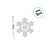 Enfeite Para Pendurar De Natal - Floco De Neve - Branco - 25,5cm - 1 unidade - Cromus - Rizzo - Imagem 3