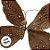 Pick Decorativo de Natal - Borboleta Com Glitter - Marrom e Dourado - 25,5cm - 1 unidade - Cromus - Rizzo - Imagem 2