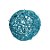Enfeite Bola de Rattan - Azul - 10x10cm - 1 unidade - Cromus - Rizzo - Imagem 1