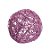 Enfeite Bola de Rattan - Rosa - 7,5x7,5cm - 1 unidade - Cromus - Rizzo - Imagem 1
