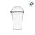 Copo Bolha com Tampa Crystal Bello - 550ml - 20 unidades - Plastilânia - Rizzo - Imagem 3