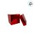 Caixa Cubo Para Presente Metalizada com Textura Vermelho 12x12x12cm - 10 unidades - Assk - Rizzo - Imagem 4