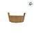 Cesta Tina de Madeira Baixa - 6,5x17cm - 1 unidade - Rizzo - Imagem 4