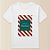 Camiseta Branca Estampada - Natal Listras - Adulto - 1 unidade - Rizzo - Imagem 1