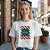 Camiseta Branca Estampada - Natal Listras - Adulto - 1 unidade - Rizzo - Imagem 2