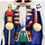 Soldado de Chumbo Rei Quebra Nozes de Madeira com Lança - 40cm - Vermelho, Azul e Verde - 1 unidade - Rizzo - Imagem 5