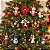 Mini Enfeite de Madeira para Árvore de Natal - 15 peças - 5cm - 15 unidades - Rizzo - Imagem 1