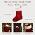 Meia de Natal para Pendurar - Vinho - 47x27x20cm - 1 unidade - Rizzo - Imagem 2