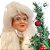 Mamãe Noel Decorativa em Pé Com presente e Arvore de Natal - 45cm - 1 unidade - Rizzo - Imagem 3