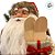Papai Noel Decorativo em Pé Com saco de presente decorado e Presentes - 60cm - 1 unidade - Rizzo - Imagem 6