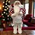 Papai Noel Decorativo em Pé com Saco de Presentes e Urso - Vermelho e Branco - 45cm - 1 unidade - Rizzo - Imagem 1