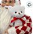 Papai Noel Decorativo em Pé com Saco de Presentes e Urso - Vermelho e Branco - 45cm - 1 unidade - Rizzo - Imagem 4