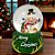 Enfeite Decorativo de Natal - Globo de Neve com Boneco de Neve - 4,5x7cm - 1 unidade - Rizzo - Imagem 1