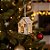 Enfeite Para Pendurar de Natal - Casa De Madeira Com LED Cor Quente - Branco - 8,5x6,5cm - 1 unidade - Cromus - Rizzo - Imagem 1