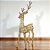 Enfeite Decorativo de Natal - Rena de Metal Gigante com Led - Ouro- Ouro - 270x66x138cm - 1 unidade - Cromus - Rizzo - Imagem 1