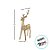 Enfeite Decorativo de Natal - Rena de Metal Gigante com Led - Ouro- Ouro - 270x66x138cm - 1 unidade - Cromus - Rizzo - Imagem 3