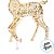Enfeite Decorativo de Natal - Rena de Metal Gigante com Led - Ouro - 185x36x86cm - 1 unidade - Cromus - Rizzo - Imagem 3