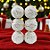 Bolas de Natal - Branca com Detalhes Dourados - 8cm - 6 unidades - Cromus - Rizzo - Imagem 1