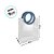 Sacola Transparente Fosca PVC com Alça Redonda de Couro Azul - 27x23x11cm - 1 unidade - Rizzo - Imagem 3