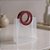 Sacola Transparente Fosca PVC com Alça Redonda de Couro Marsala - 18,5x16x8cm  - 10 unidades - Rizzo - Imagem 1