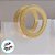 Sacola Transparente Fosca PVC com Alça Redonda de Couro Dourado - 18,5x16x8cm - 1 unidade - Rizzo - Imagem 2