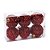 Bolas de Natal - Vermelho com Glitter - 5x5x5cm - 6 unidades - Cromus - Rizzo - Imagem 1