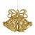 Enfeite Decorativo Para Pendurar de Natal - Sino Ouro - 8x10x3,6cm - 1 unidade - Cromus - Rizzo - Imagem 1