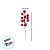 Galho Decorativo de Natal - Frutinhas Vermelhas Grandes - 21x9x6cm - 1 unidade - Cromus - Rizzo - Imagem 3