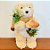 Enfeite Decorativo de Natal - Urso Bege - Cachecol e Cogumelo - 39x20x19cm - 1 unidade - Cromus - Rizzo - Imagem 1