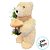 Enfeite Decorativo de Natal - Urso Bege - Cachecol e Cogumelo - 39x20x19cm - 1 unidade - Cromus - Rizzo - Imagem 2