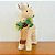 Enfeite Decorativo de Natal - Rena Bege - Cachecol e Plantas - 39,5x22x11,5cm - 1 unidade - Cromus - Rizzo - Imagem 1