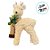 Enfeite Decorativo de Natal - Rena Bege - Cachecol e Plantas - 39,5x22x11,5cm - 1 unidade - Cromus - Rizzo - Imagem 2