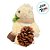 Enfeite Decorativo de Natal - Esquilo Bege - Cachecol e Pinha - 23x14,5x22,5cm - 1 unidade - Cromus - Rizzo - Imagem 2
