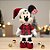 Pelúcia Decorativa de Natal - Minnie em Pé - Xadrez - 45cm - 1 unidade - Disney Original - Rizzo - Imagem 1