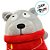 Pelúcia de Natal Urso Cinza - 10x21x12cm - 1 unidade - Rizzo - Imagem 3