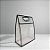 Sacola Transparente Fosca Pvc Alça Plana e Botão Preta - 24x18x9,5cm - 1 unidade - Rizzo - Imagem 1
