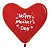Balão de Festa Coração Feliz Dia das Mães 12'' 28cm - 12 unidades - Sempertex - Cromus - Rizzo Festas - Imagem 1