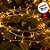 Cordão de LED Pisca Pisca Luz Branco Quente com Fio Transparente 300 Leds de 8 Funções - Bivolt - 3m - 1 unidade - Cromu - Imagem 2