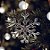 Enfeite Decorativo Para Pendurar de Natal - Floco de Neve Prata/Cristal - 14x14cm - 1 unidade - Cromus - Rizzo - Imagem 1
