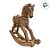Enfeite de Natal em Resina - Cavalo de Balanço com Desenhos - Marrom - 21,5x18cm - 1 unidade - Cromus - Rizzo - Imagem 3