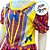Vestido de Festa Junina Colorido - Fofurinha - Amarelo e Vermelho com Corações - GG - 1 unidade - Rizzo - Imagem 3
