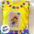 Vestido de Festa Junina Colorido - Bonequinha - Amarelo e Azul - M - 1 unidade - Rizzo - Imagem 3