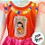 Vestido de Festa Junina Colorido - Bonequinha - Laranja e Rosa - GG - 1 unidade - Rizzo - Imagem 3