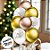 Balão de Festa Redondo Decorado 10"25cm Ano Novo - Ouro, Rose Gold e Branco - 10 unidades - Regina - Rizzo - Imagem 4