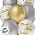 Balão de Festa Redondo Decorado 10"25cm Ano Novo - Ouro, Prata e Branco - 10 unidades - Regina - Rizzo - Imagem 2